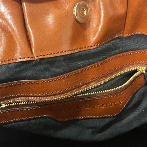 Burberry Bridle Whipstitch Convertible Tote House Check Canvas Medium - Picture 5 of 13